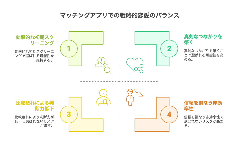 マッチングアプリで同時進行する女性心理とその落とし穴