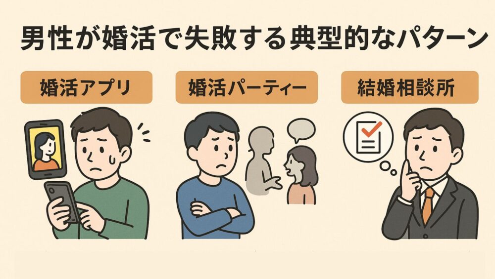男性が婚活で失敗する典型的なパターン